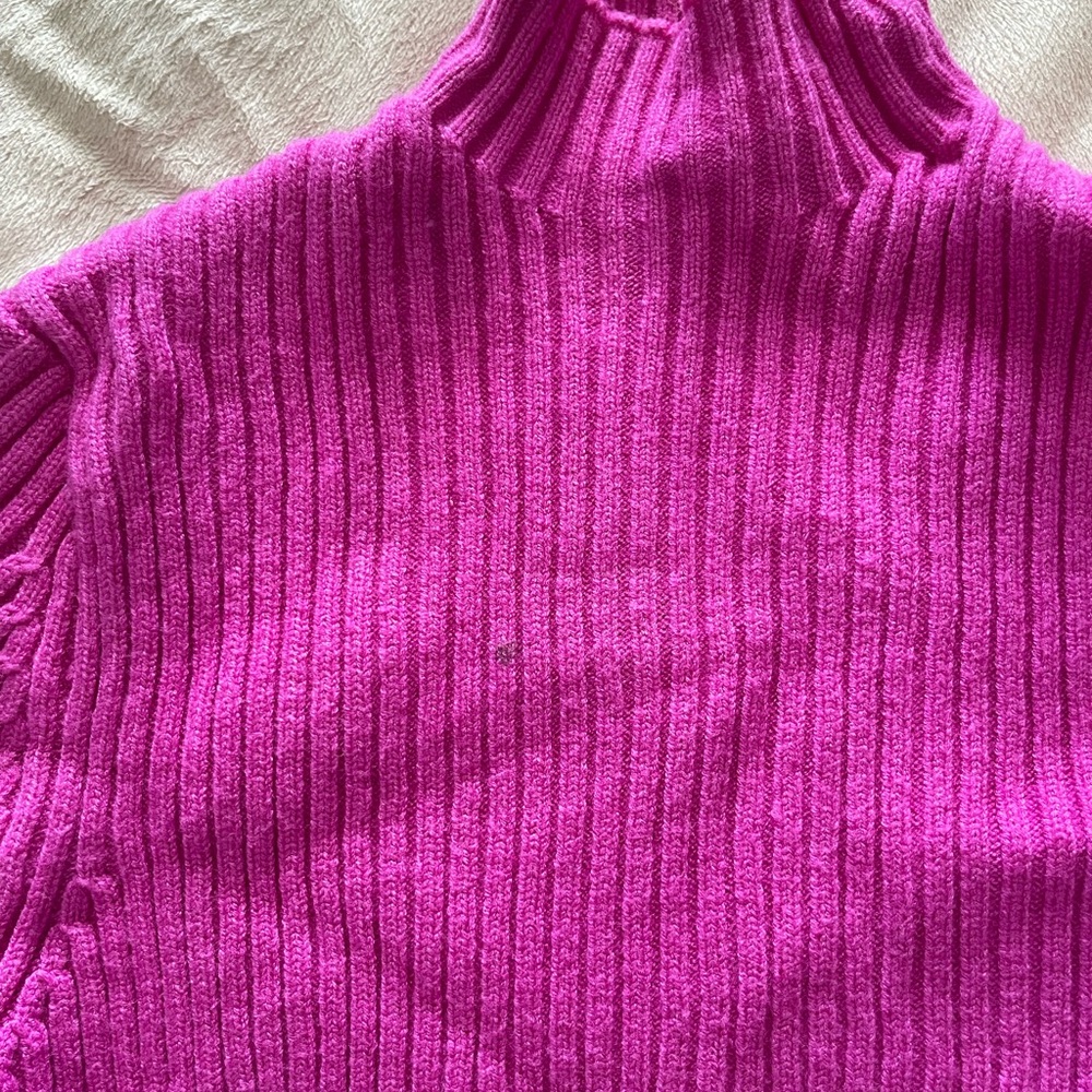 Fushia/hot pink cropped turtle neck